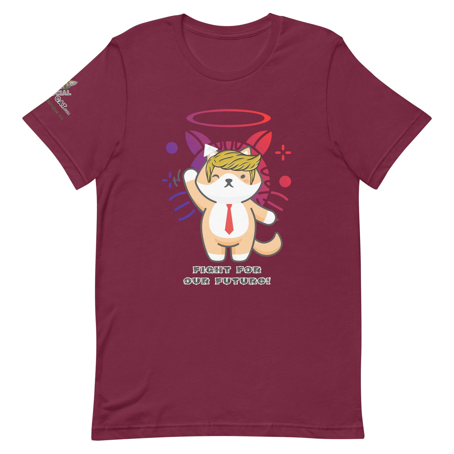 unisex maroon front cotton tee trump top dog fight for our futuredesign