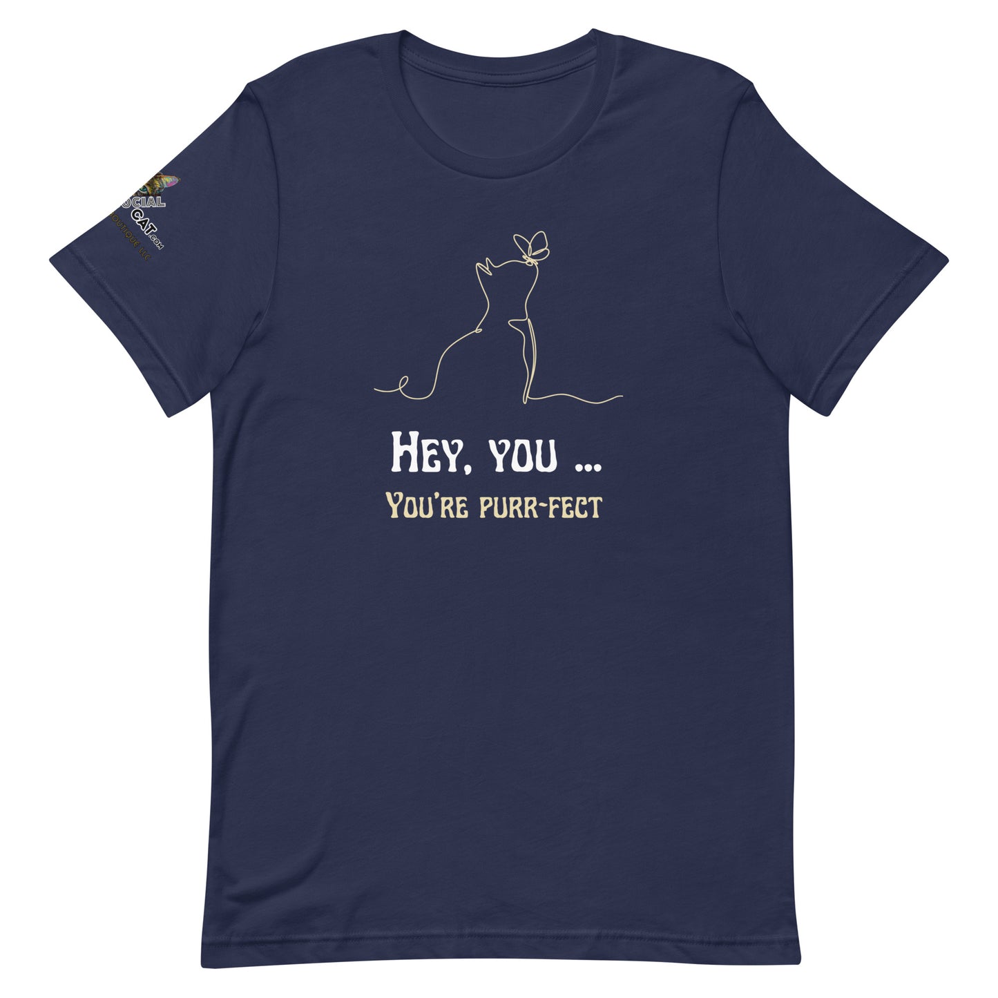 unisex navy tshirt on white background