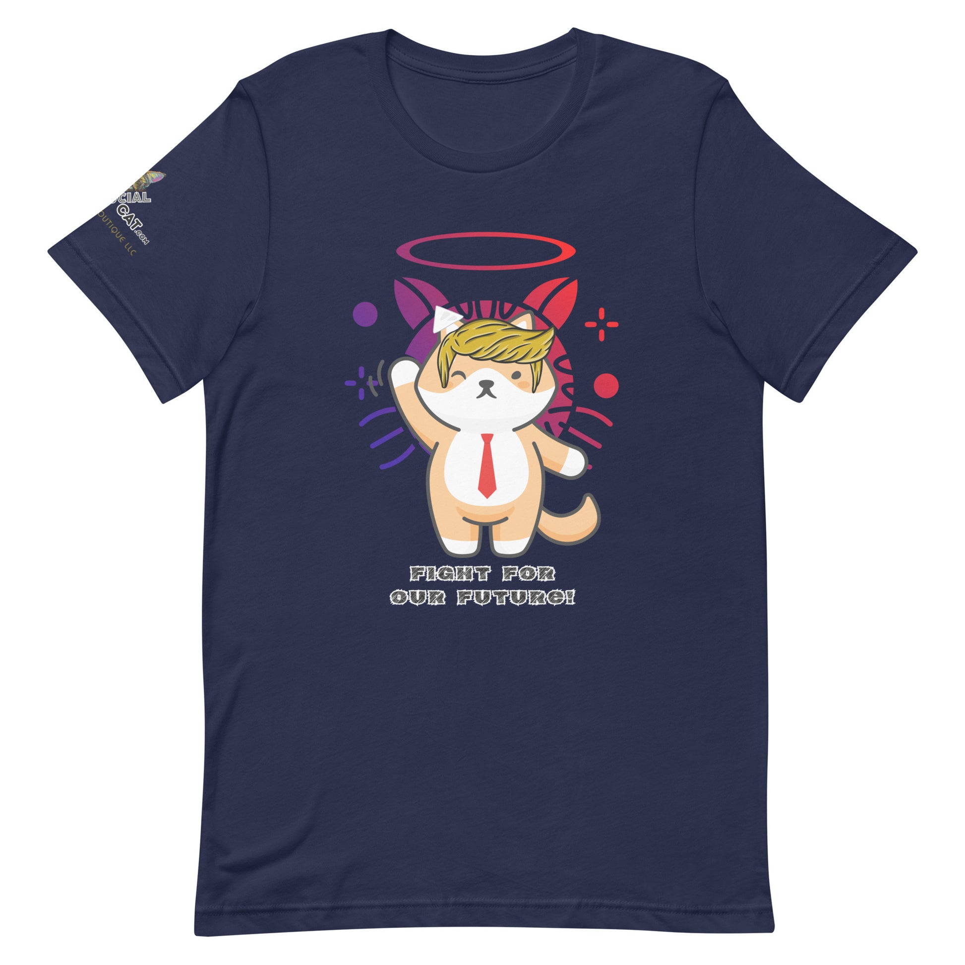 unisex navy  cotton tee trump top dog design