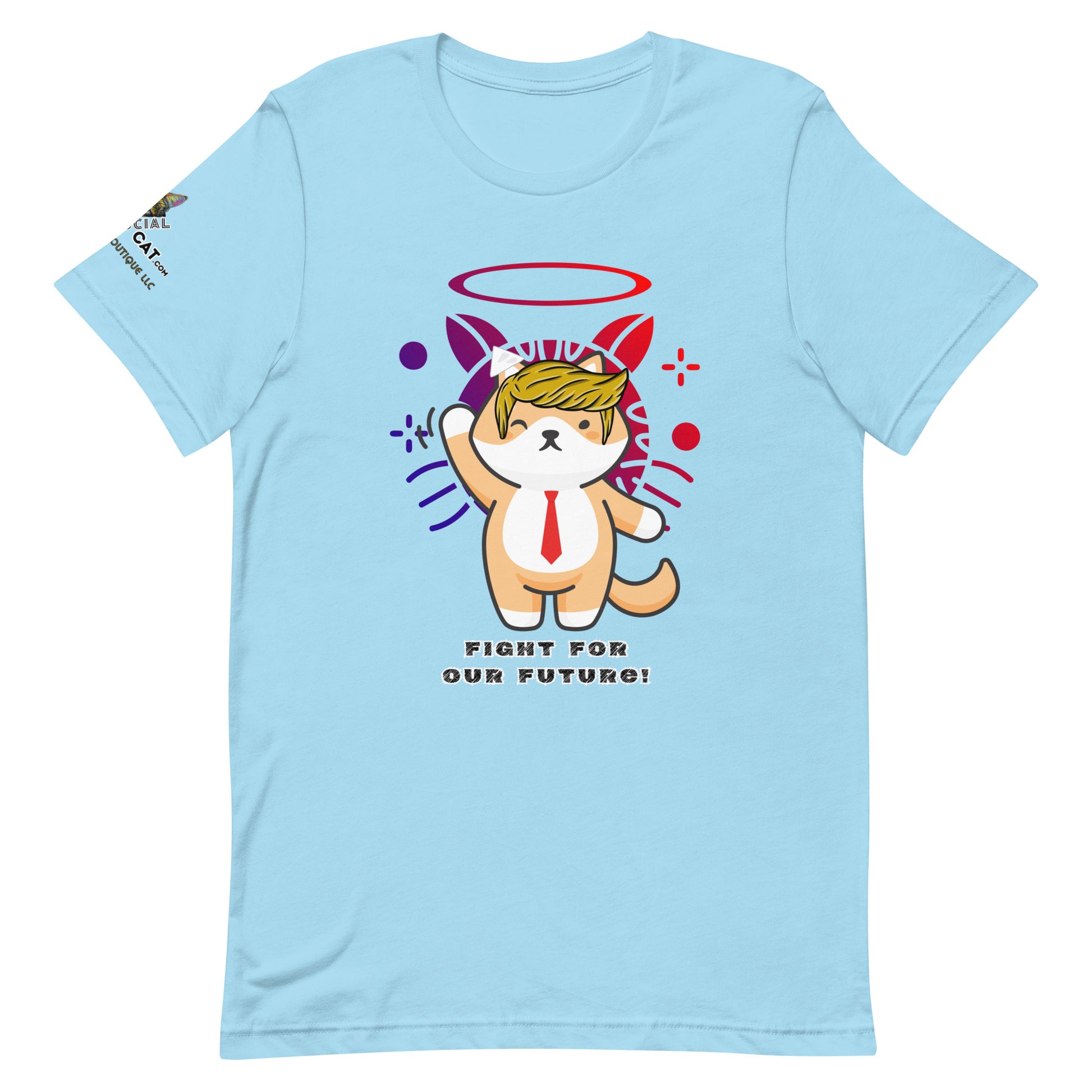 unisex ocean blue cotton tee trump top dog design