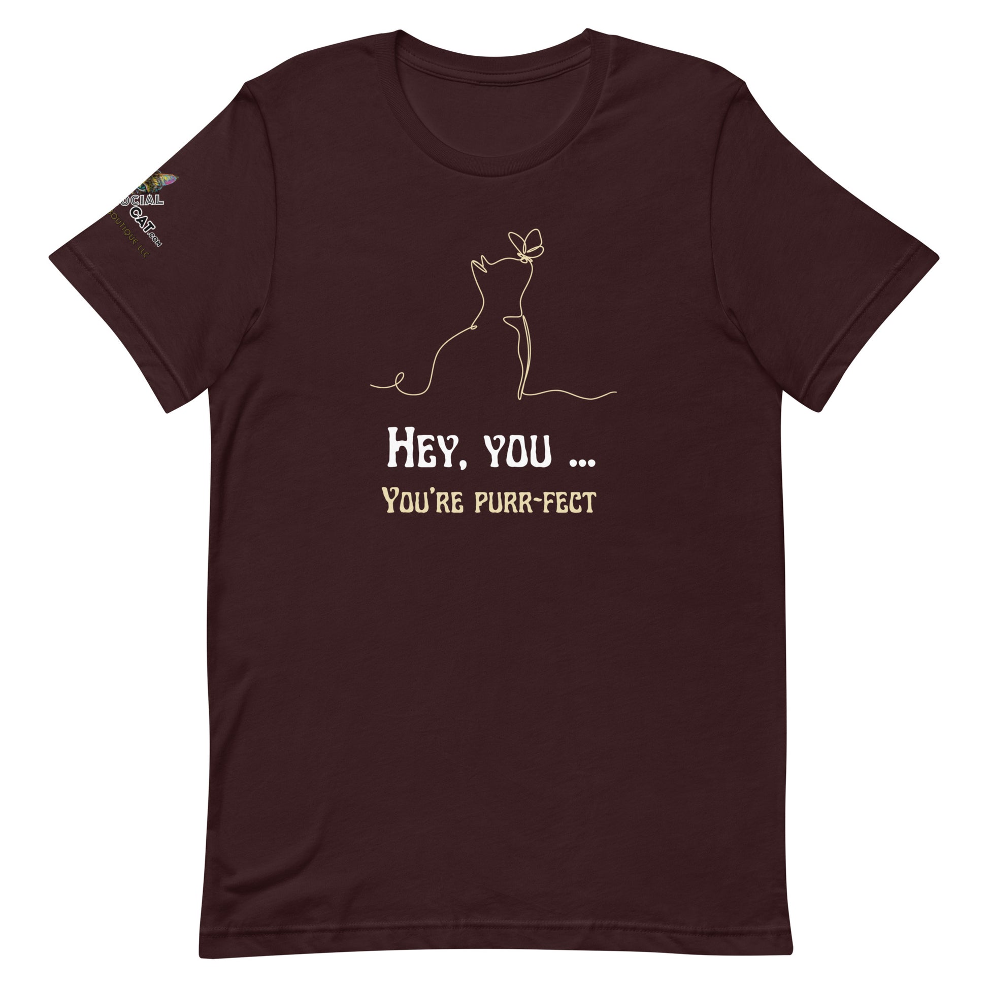 unisex staple tshirt maroon on white background