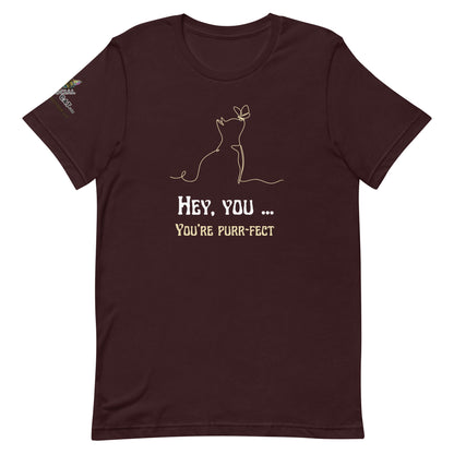 unisex staple tshirt maroon on white background