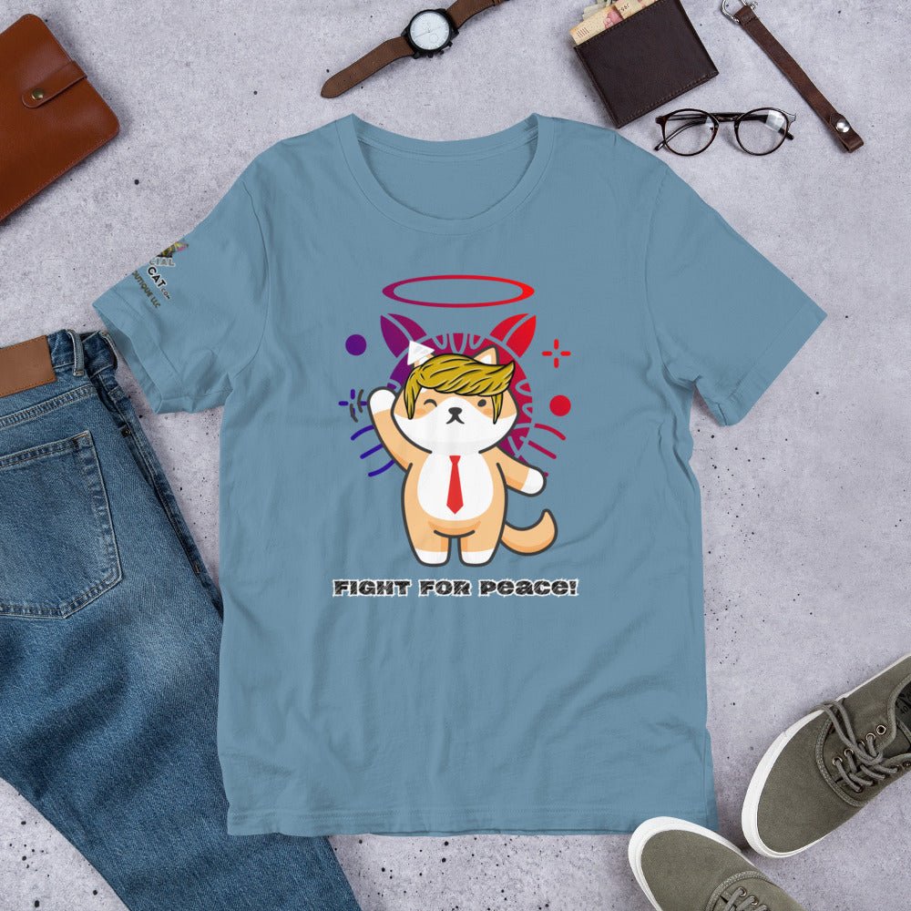 unisex staple tee steel blue front mock up