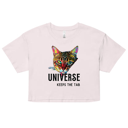 Universe Keeps the Tab Women’s Crop Top - My Social Cat Bonafide Boutique LLCUniverse Keeps the Tab Women’s Crop Topcrop topMy Social Cat Bonafide Boutique LLCOrchidXScatshirt