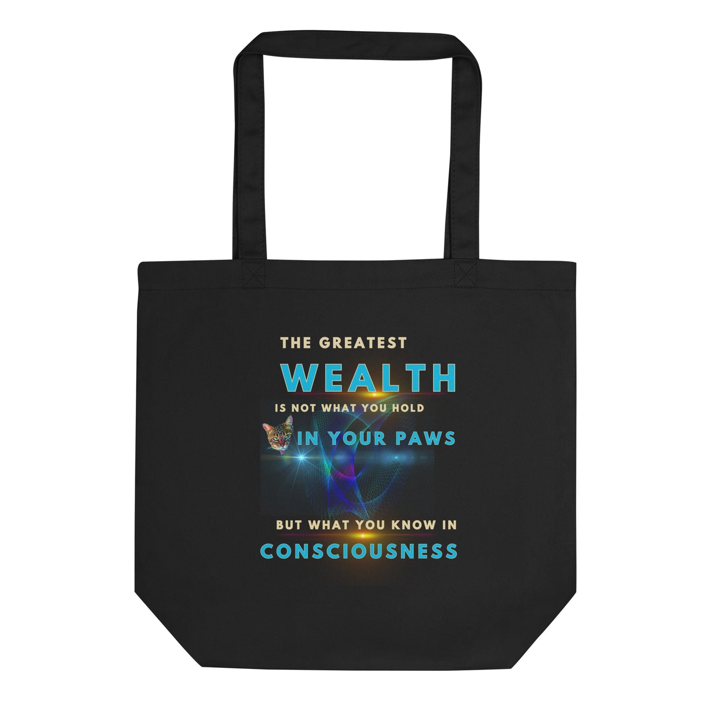Wealth Consciousness Eco Organic Cotton Tote Bag - My Social Cat Bonafide Boutique LLC  