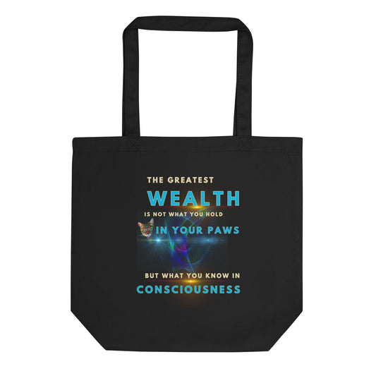 Wealth Consciousness Eco Organic Cotton Tote Bag - My Social Cat Bonafide Boutique LLC  