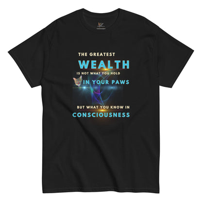 Wealth is Consciousness Unisex Classic Tee - My Social Cat Bonafide Boutique LLCWealth is Consciousness Unisex Classic TeeT-shirtMy Social Cat Bonafide Boutique LLCBlackMclassicshirt