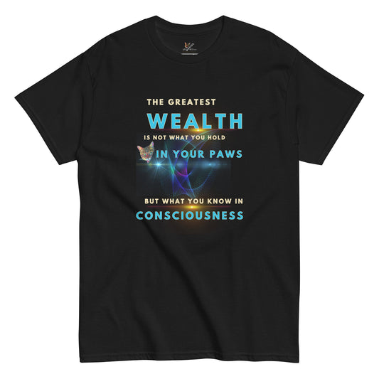 Wealth is Consciousness Unisex Classic Tee - My Social Cat Bonafide Boutique LLCWealth is Consciousness Unisex Classic TeeT-shirtMy Social Cat Bonafide Boutique LLCBlackMclassicshirt