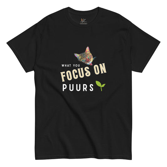 What You Focus On Puurs Unisex Classic Tee - My Social Cat Bonafide Boutique LLCWhat You Focus On Puurs Unisex Classic TeeT-shirtMy Social Cat Bonafide Boutique LLCBlackScatpuurs
