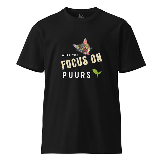 What You Focus On Puurs Unisex Premium Tee - My Social Cat Bonafide Boutique LLCWhat You Focus On Puurs Unisex Premium TeeT-shirtMy Social Cat Bonafide Boutique LLCBlackScatpuurs