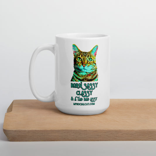 white glossy mug 15oz cutting board