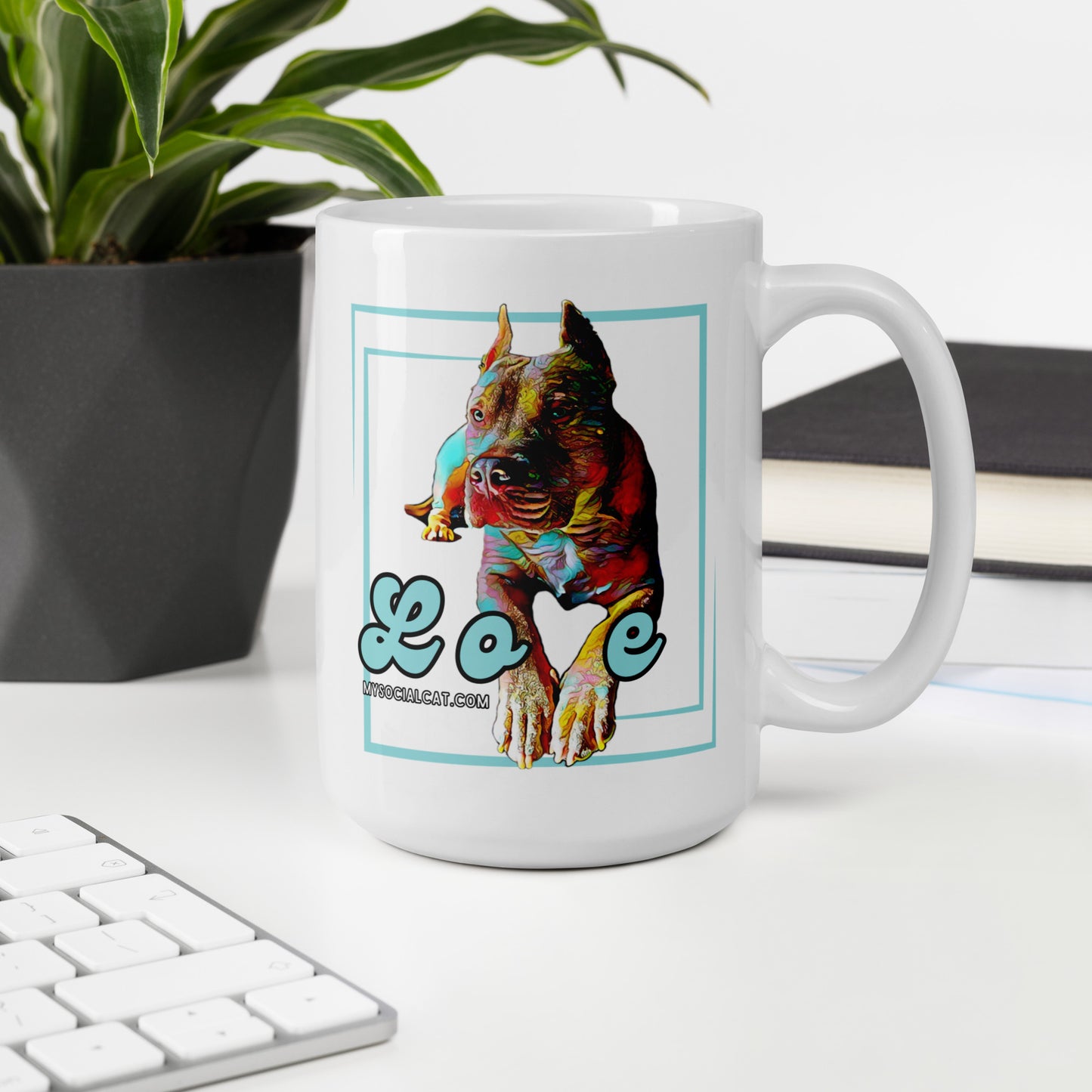Bully Love White Glossy Mug