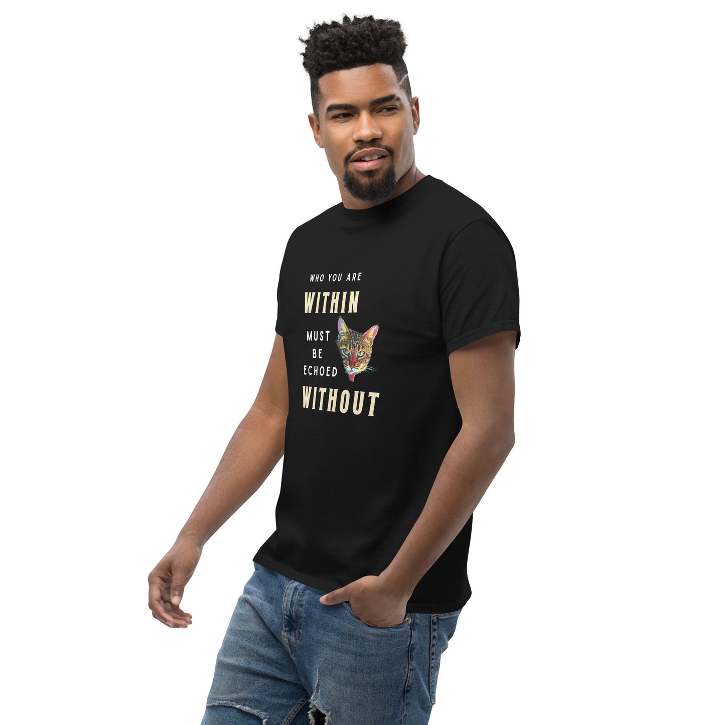 Who You Are Within Unisex Classic Tee - My Social Cat Bonafide Boutique LLCWho You Are Within Unisex Classic TeeT-shirtMy Social Cat Bonafide Boutique LLCBlackSarecat