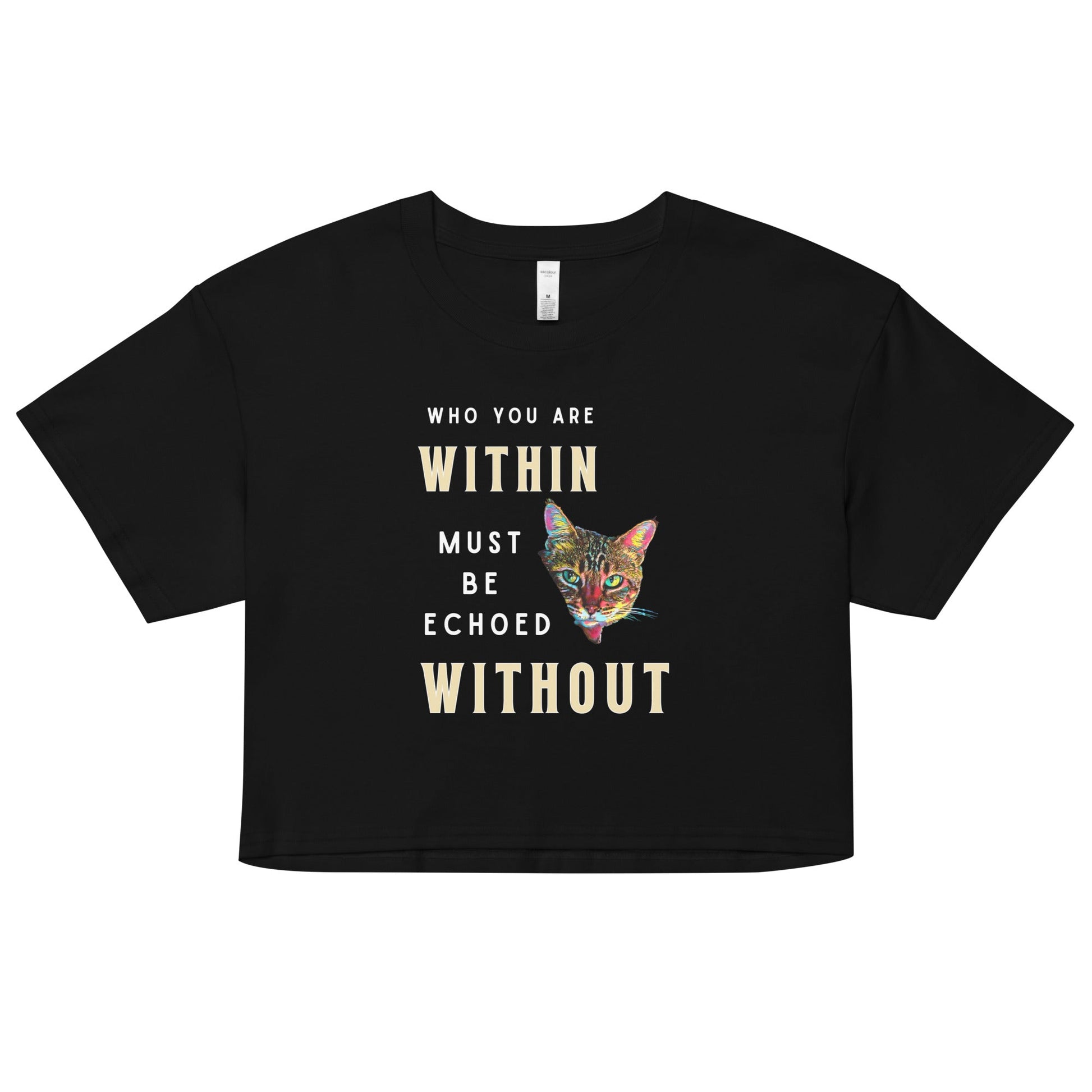 Who You Are Within Women’s Crop Top - My Social Cat Bonafide Boutique LLCWho You Are Within Women’s Crop Topcrop topMy Social Cat Bonafide Boutique LLCBlackXScatechoed