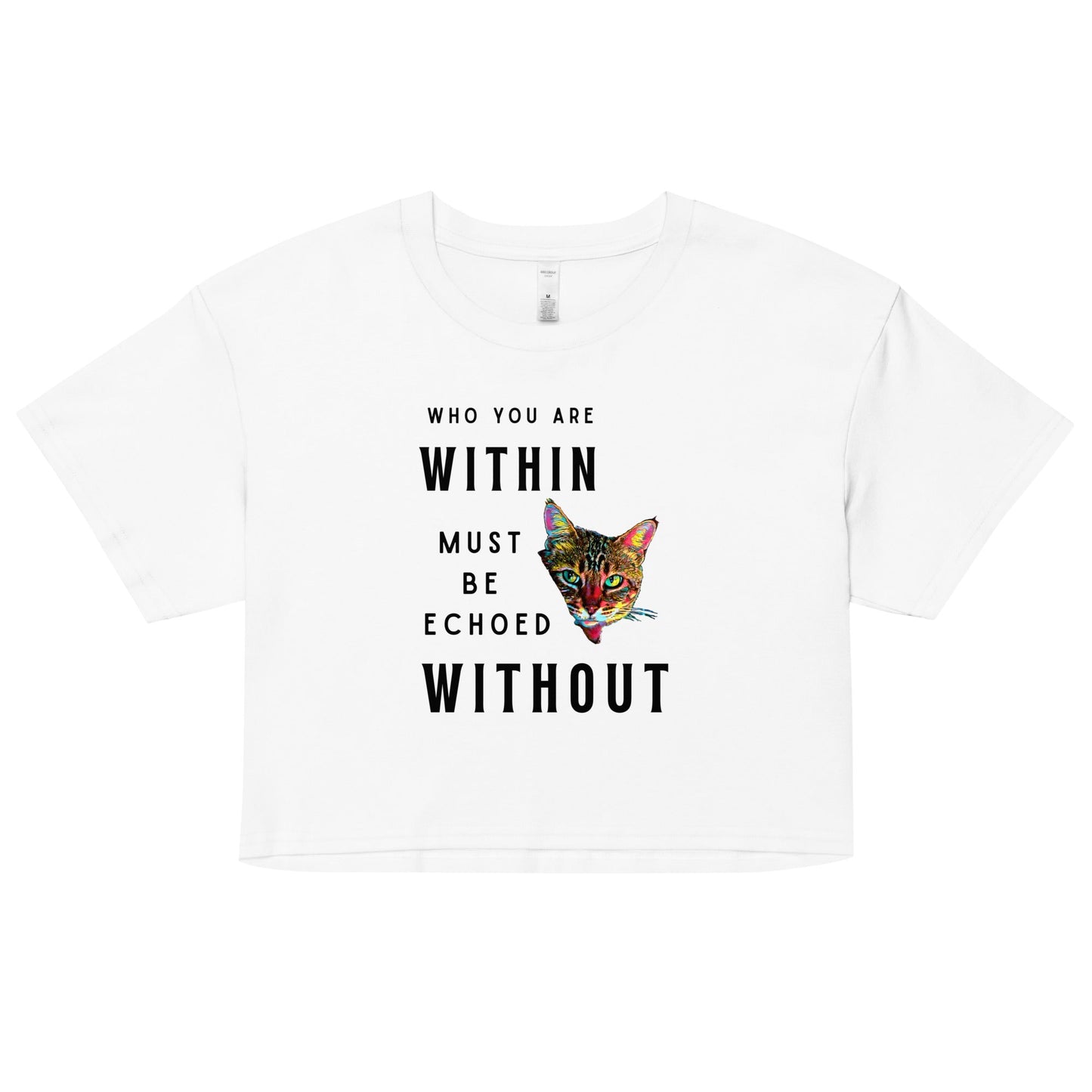 Who You Are Within Women’s Crop Top - My Social Cat Bonafide Boutique LLCWho You Are Within Women’s Crop Topcrop topMy Social Cat Bonafide Boutique LLCWhiteXScatechoed