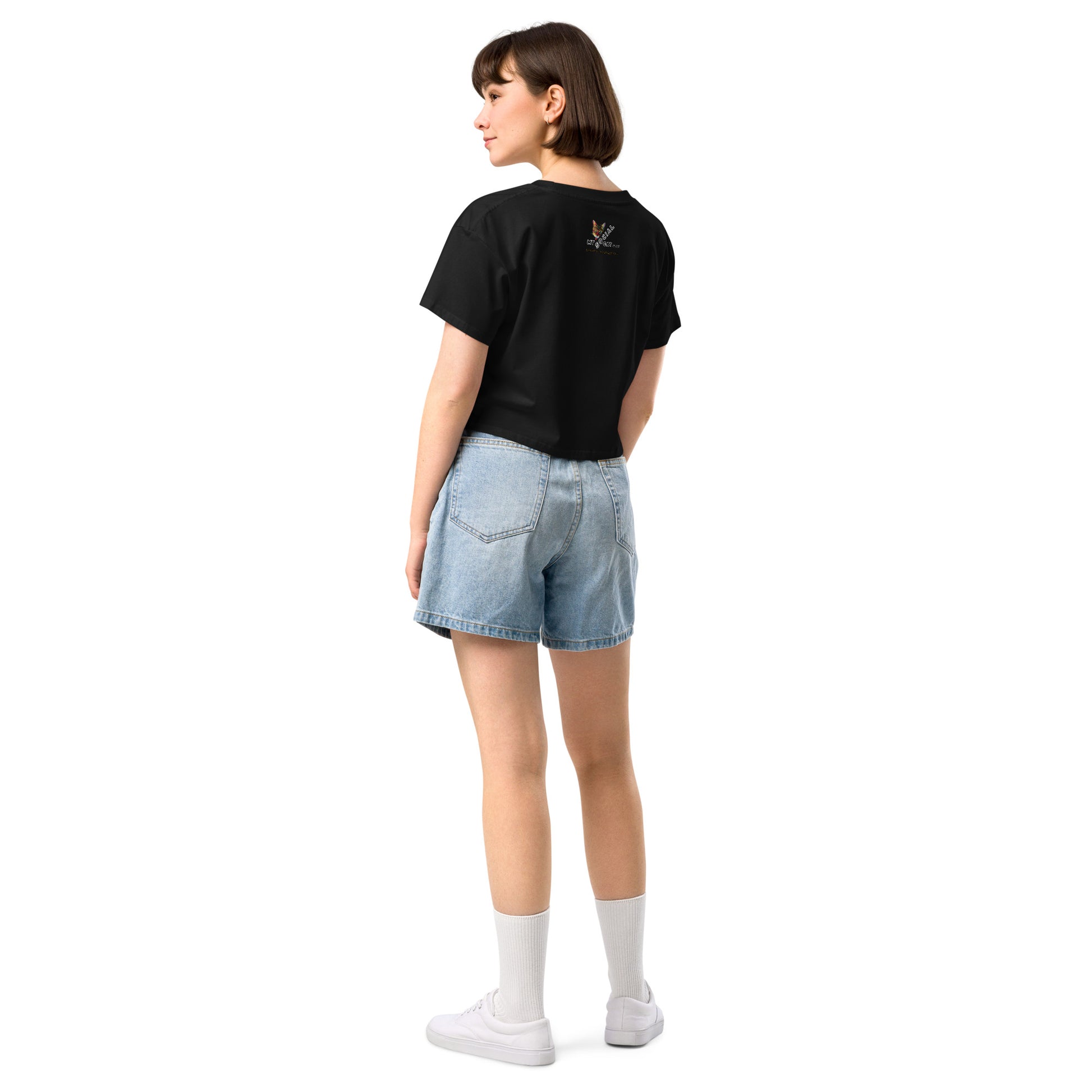 crop top black women cat portal