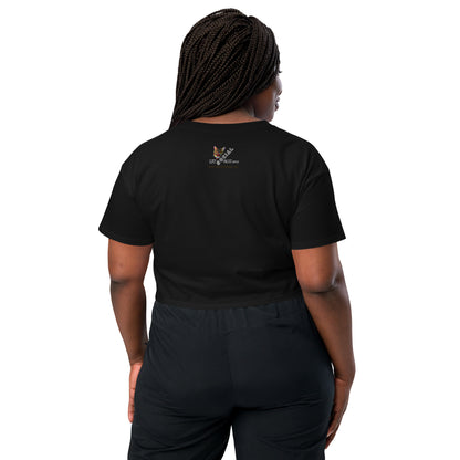 Person wearing a black outfit on a white background