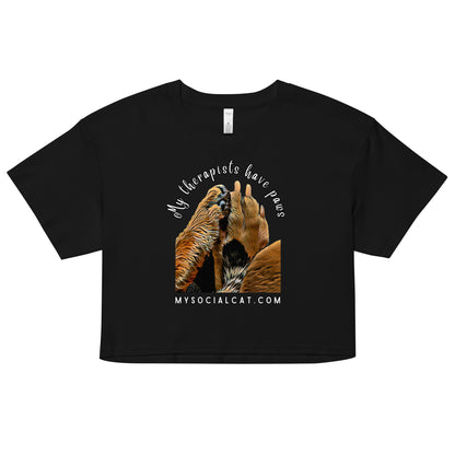 My Therapists Have Paws Women’s Crop Top