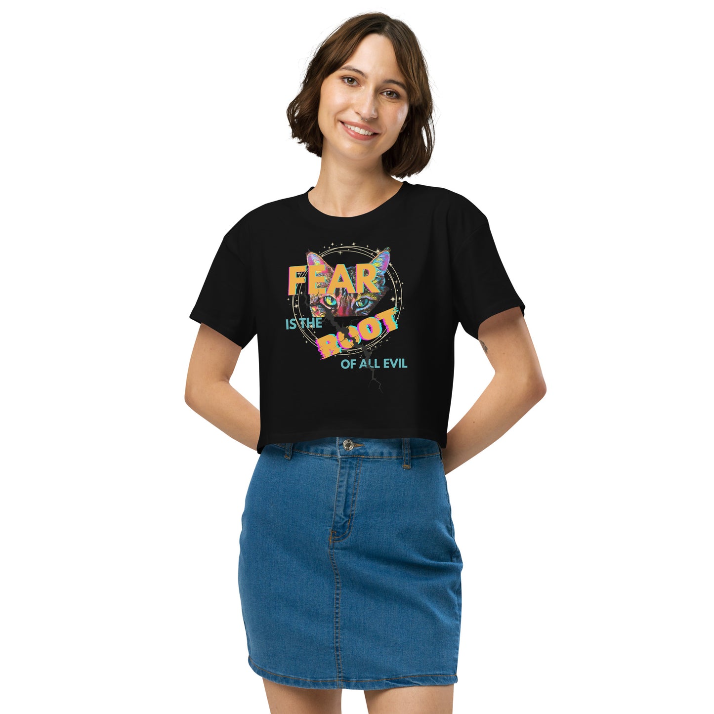 crop top women's fear is root of all evil