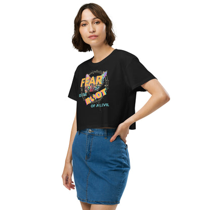 crop top women's fear is root of all evil