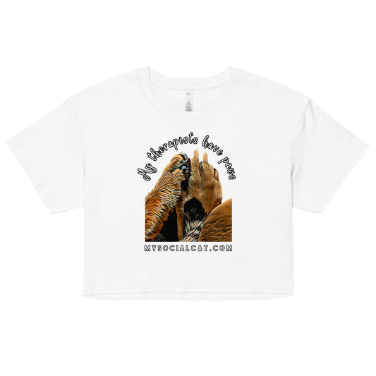 My Therapists Have Paws Women’s Crop Top