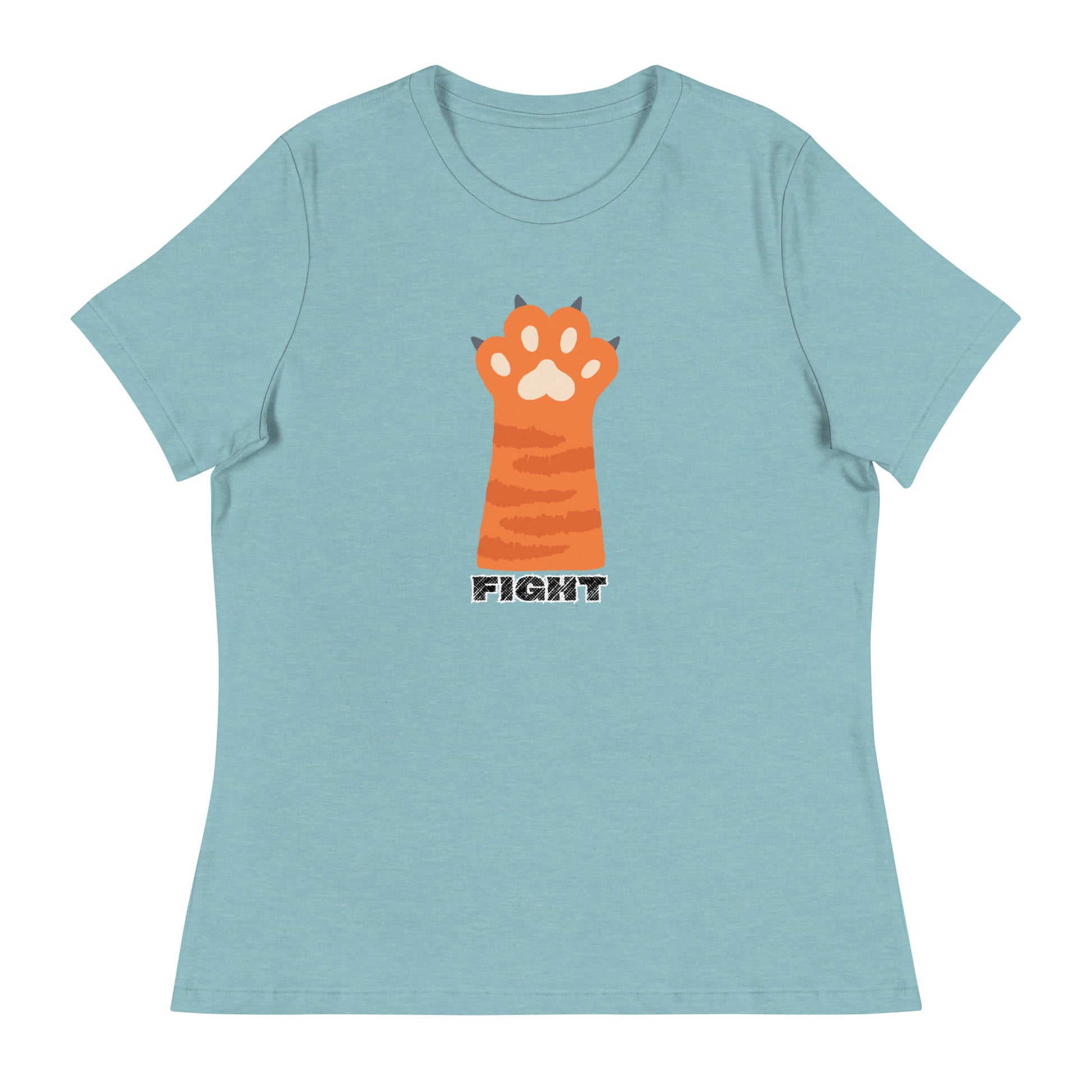 womens-relaxed-t-shirt-heather-blue-lagoon-front-669f36f796ffe