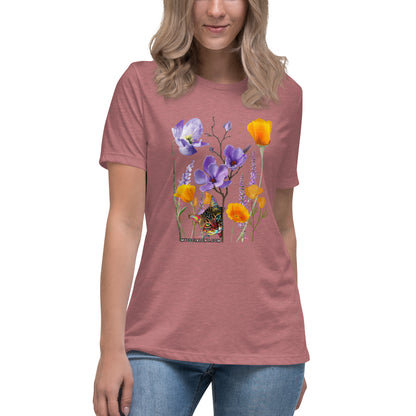 Poppies and Felines Women's Relaxed Tee