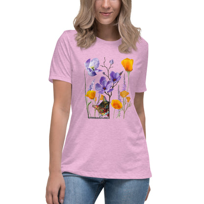 Poppies and Felines Women's Relaxed Tee