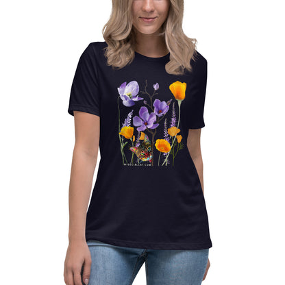 Poppies and Felines Women's Relaxed Tee