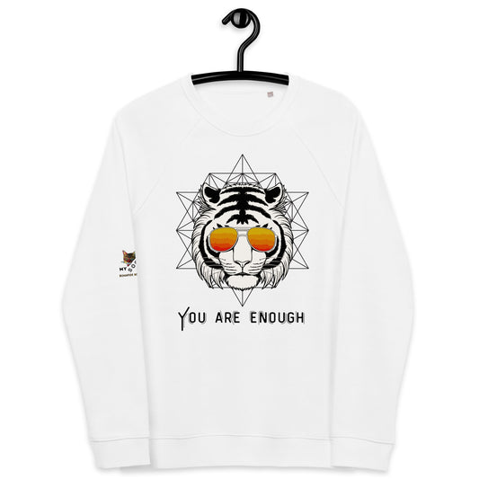 You Are Enough Plush Organic Sweatshirt - My Social Cat Bonafide Boutique LLCYou Are Enough Plush Organic SweatshirtSweatshirtMy Social Cat Bonafide Boutique LLCWhiteXSenoughplush