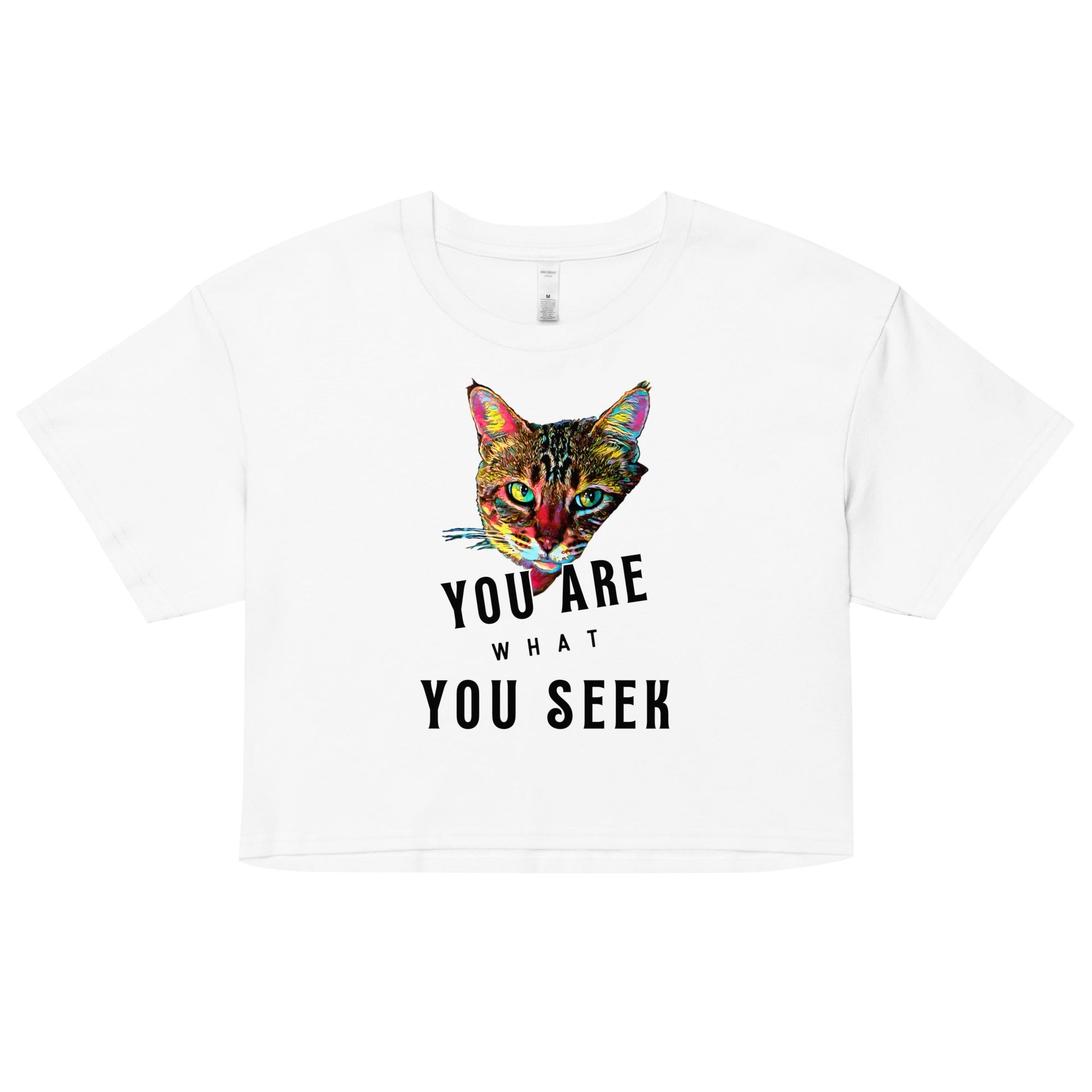 You are What You Seek Women’s Crop Top - My Social Cat Bonafide Boutique LLCYou are What You Seek Women’s Crop Topcrop topMy Social Cat Bonafide Boutique LLCWhiteXSarecat