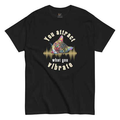 You Attract What You Vibrate Unisex Classic Tee - My Social Cat Bonafide Boutique LLCYou Attract What You Vibrate Unisex Classic TeeT-shirtMy Social Cat Bonafide Boutique LLCBlackSattractcat