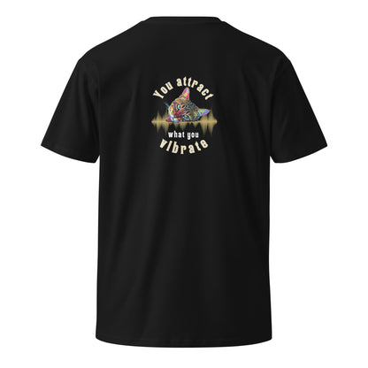 You Attract What You Vibrate Unisex Premium Tee - My Social Cat Bonafide Boutique LLCYou Attract What You Vibrate Unisex Premium TeeT-shirtMy Social Cat Bonafide Boutique LLCBlackSattractcat