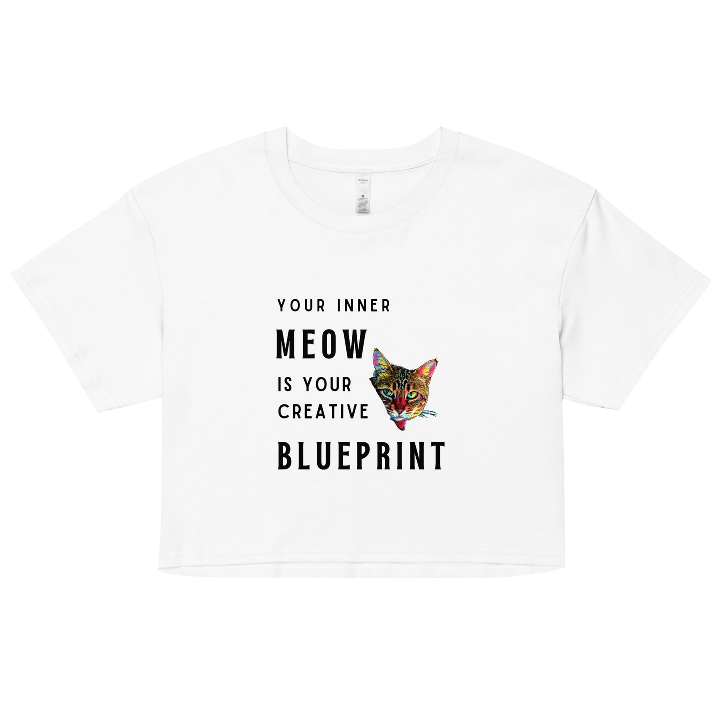 Your Inner Meow is Your Creative Blueprint Women’s Crop Top - My Social Cat Bonafide Boutique LLCYour Inner Meow is Your Creative Blueprint Women’s Crop Topcrop topMy Social Cat Bonafide Boutique LLCWhiteXSblueprintcat