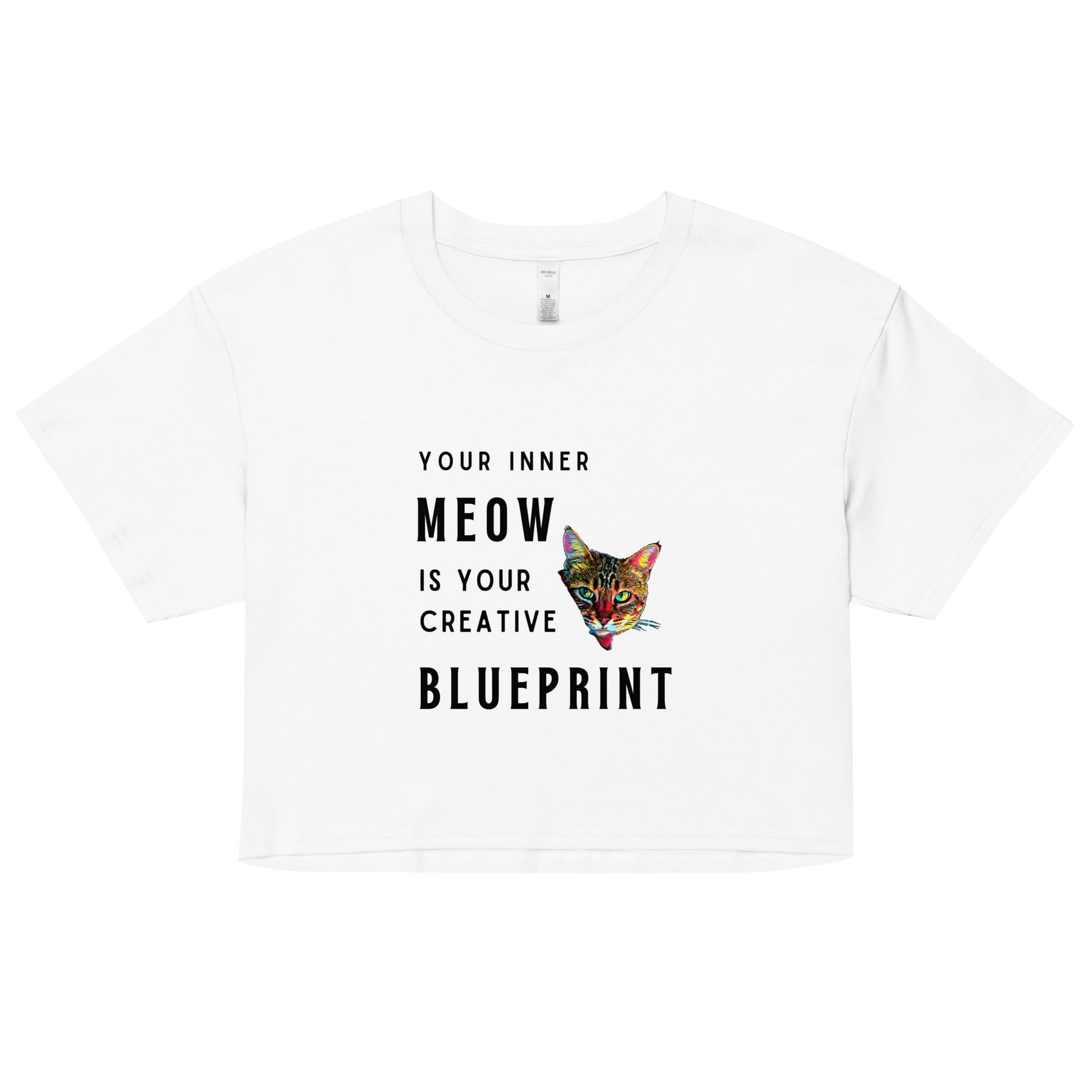 Your Inner Meow is Your Creative Blueprint Women’s Crop Top - My Social Cat Bonafide Boutique LLCYour Inner Meow is Your Creative Blueprint Women’s Crop Topcrop topMy Social Cat Bonafide Boutique LLCWhiteXSblueprintcat