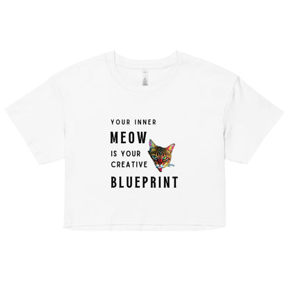 Your Inner Meow is Your Creative Blueprint Women’s Crop Top - My Social Cat Bonafide Boutique LLCYour Inner Meow is Your Creative Blueprint Women’s Crop Topcrop topMy Social Cat Bonafide Boutique LLCWhiteXSblueprintcat