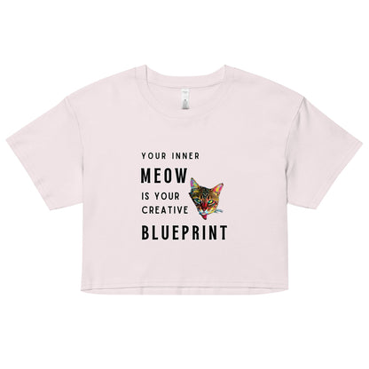 Your Inner Meow is Your Creative Blueprint Women’s Crop Top - My Social Cat Bonafide Boutique LLCYour Inner Meow is Your Creative Blueprint Women’s Crop Topcrop topMy Social Cat Bonafide Boutique LLCOrchidXSblueprintcat
