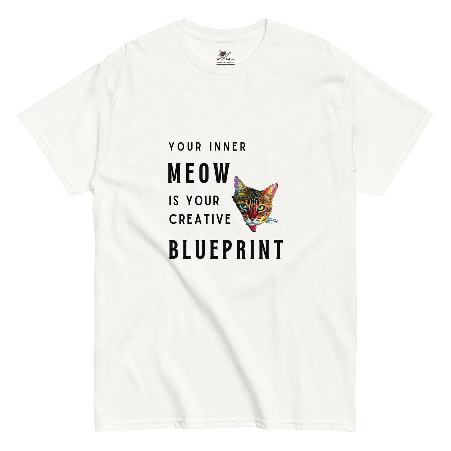Your Inner Meow Unisex Classic Tee - My Social Cat Bonafide Boutique LLCYour Inner Meow Unisex Classic TeeT-shirtMy Social Cat Bonafide Boutique LLCWhiteSblueprintcat