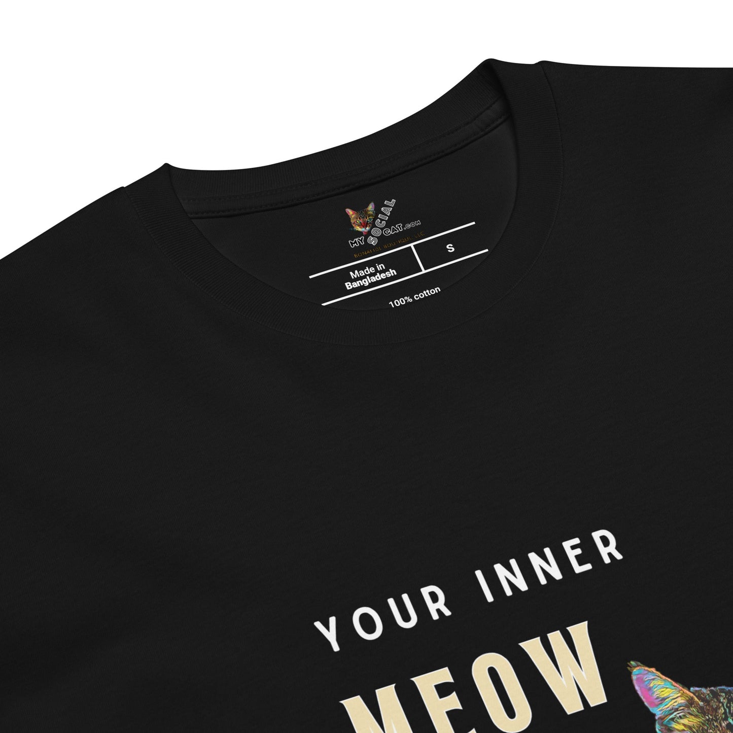 Your Inner Meow Unisex Premium Tee - My Social Cat Bonafide Boutique LLCYour Inner Meow Unisex Premium TeeT-shirtMy Social Cat Bonafide Boutique LLCBlackSblueprintcat