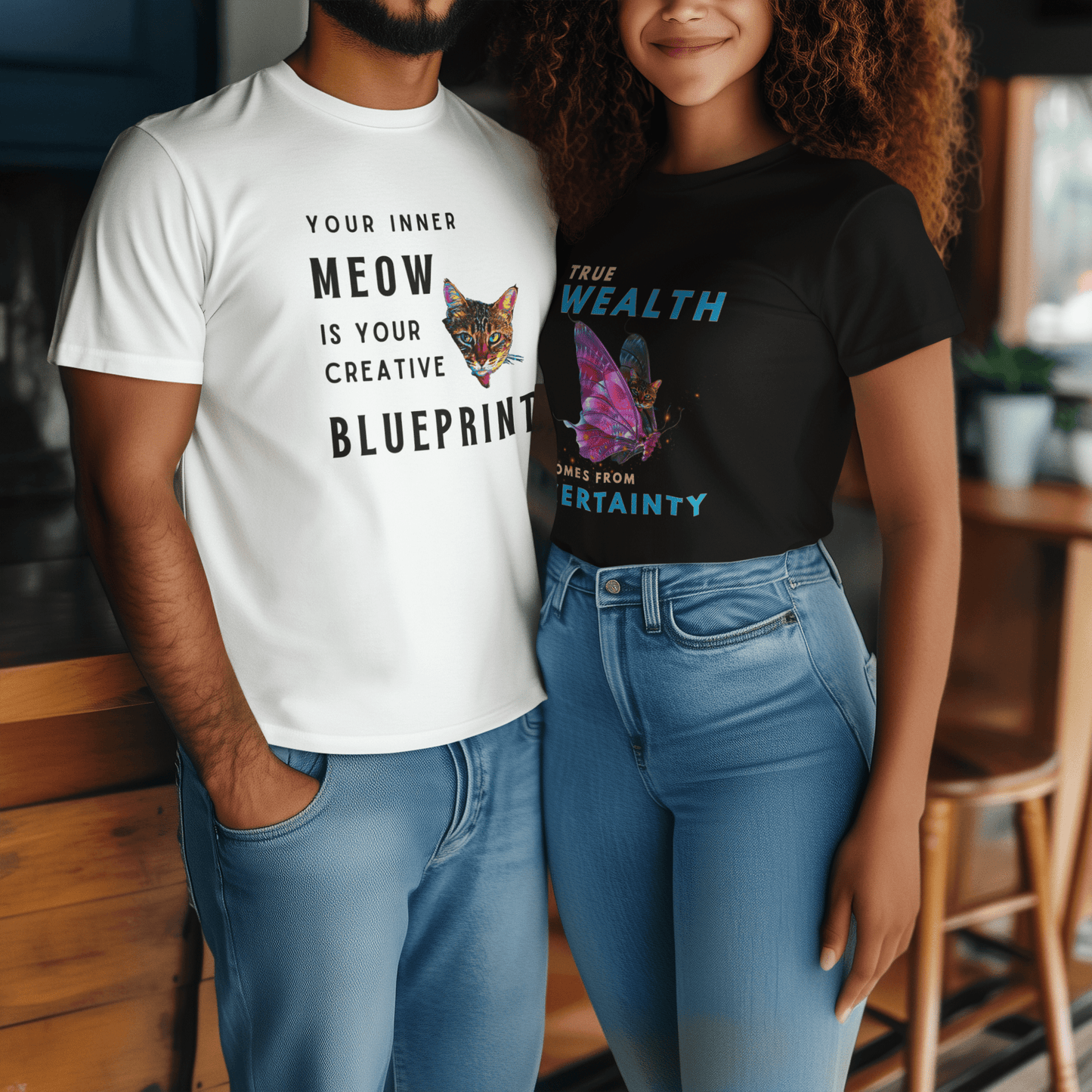 Your Inner Meow Unisex Premium Tee - My Social Cat Bonafide Boutique LLCYour Inner Meow Unisex Premium TeeT-shirtMy Social Cat Bonafide Boutique LLCBlackSblueprintcat
