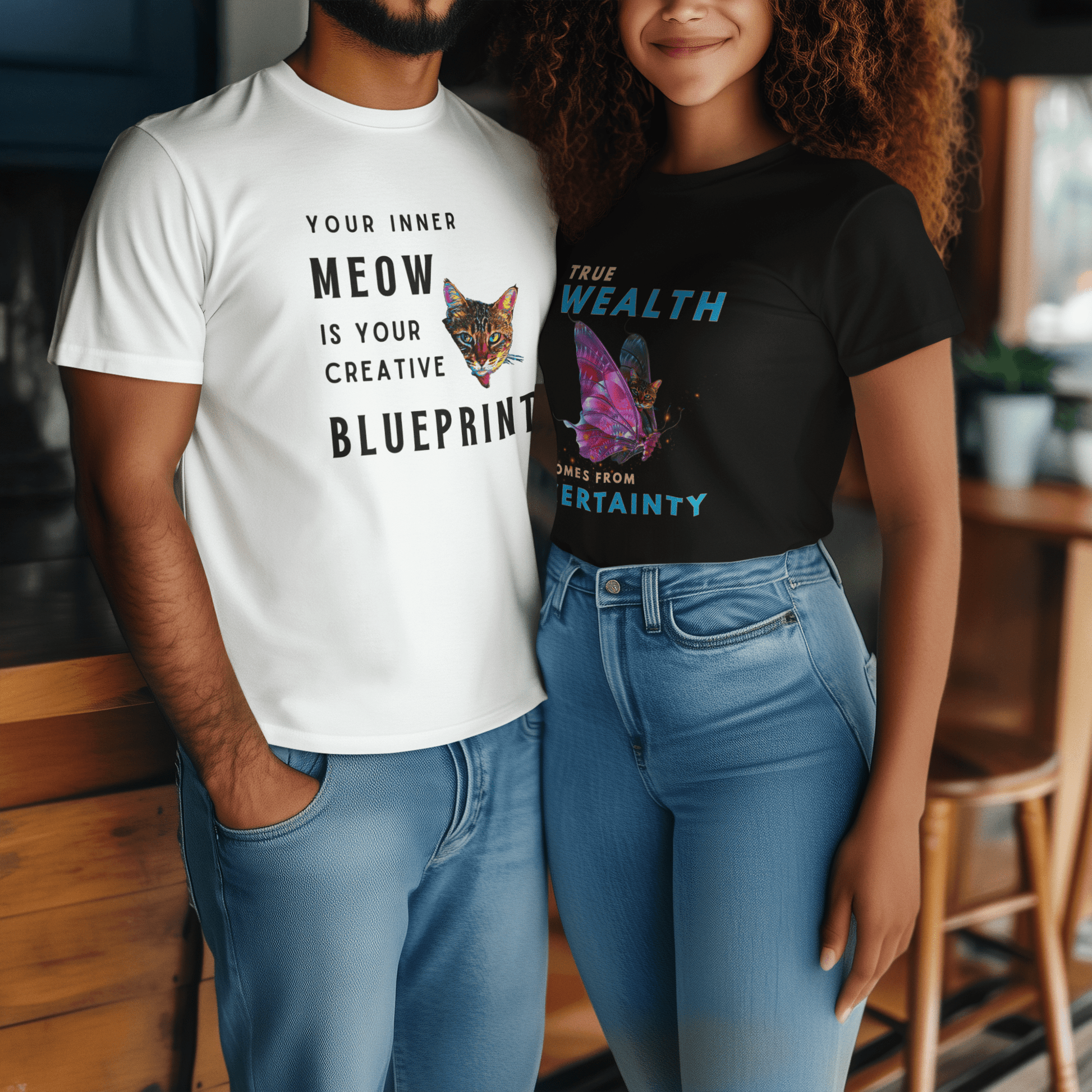 Your Inner Meow Unisex Premium Tee - My Social Cat Bonafide Boutique LLCYour Inner Meow Unisex Premium TeeT-shirtMy Social Cat Bonafide Boutique LLCBlackSblueprintcat