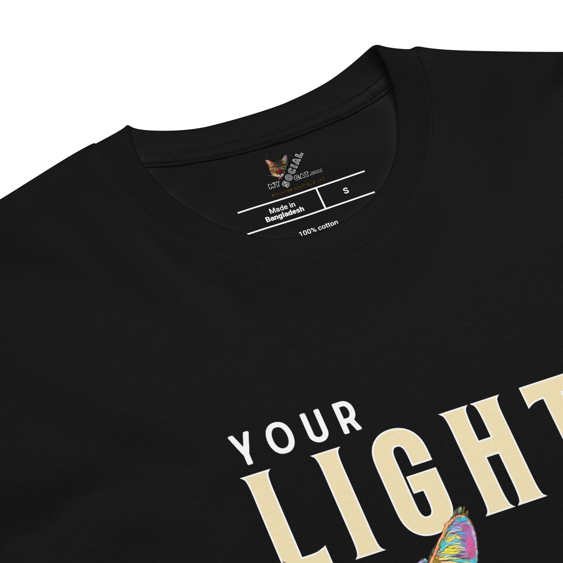 Your Light Triggers Their Darkness Unisex Premium Tee - My Social Cat Bonafide Boutique LLCYour Light Triggers Their Darkness Unisex Premium TeeT-shirtMy Social Cat Bonafide Boutique LLCScatdarkness
