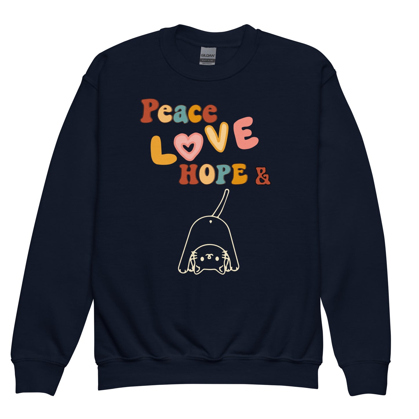 Peace Love Hope Youth Crewneck Sweatshirt