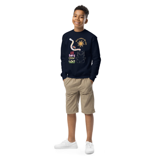 Let Love Grow Youth Crewneck Sweatshirt