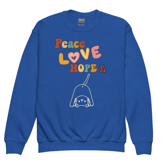 Peace Love Hope Youth Crewneck Sweatshirt