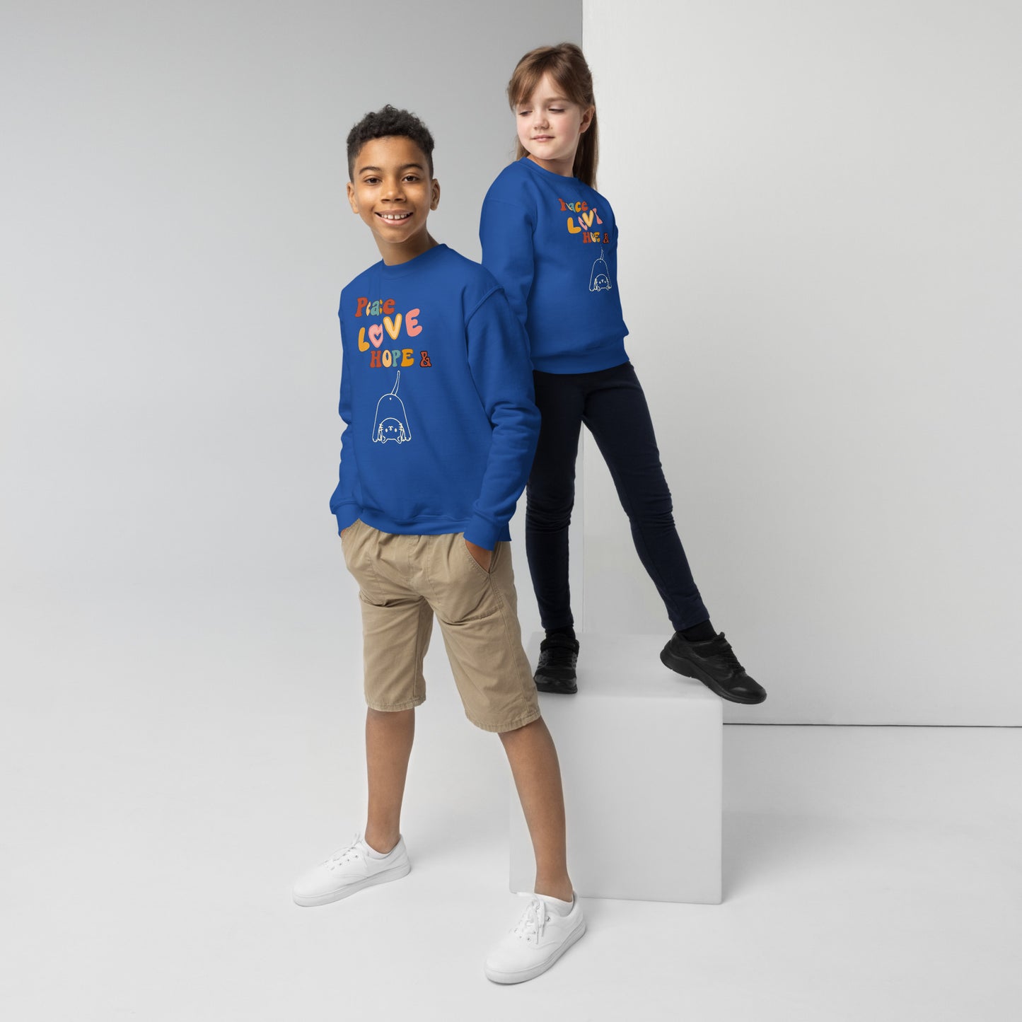 Peace Love Hope Youth Crewneck Sweatshirt